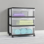 3-Drawer Wide Rolling Storage Cart - Image 6