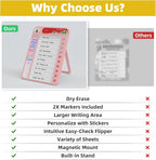 Magnetic Chore Chart for Kids, ADHD Task Tracker Easy-Check Routine Dry Erase - Image 4