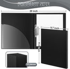 Teling 12 Pack Punchless Clamp Binder Folder 8.5 x 11 Inch Ringless Binder Holds - Image 2