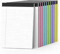 Nichela 12 Pack Colored Legal Pads 8.5" x 11" Note Pads Wide Ruled Lined Paper by Nichela