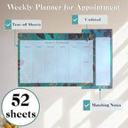 Undated Weekly Planner Notepad 10x7 To Do List Note Pad 52 Weekly Desk Planner - Image 2
