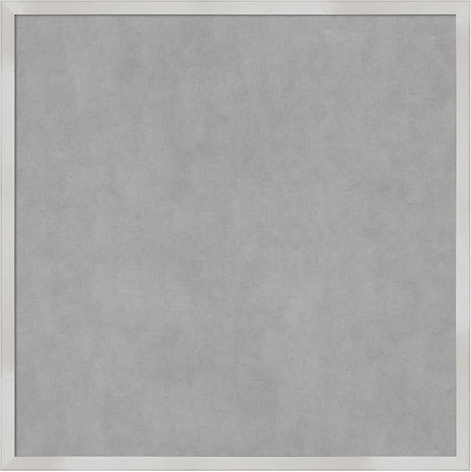 Amanti Art Silver Framed Magnetic Board 25x25 Medium Vision Board by AmantiArt