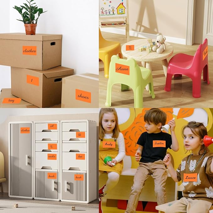 STARLIBOO 3"X5" Rectangle Colored Labels, Removable Moving Labels - Image 6