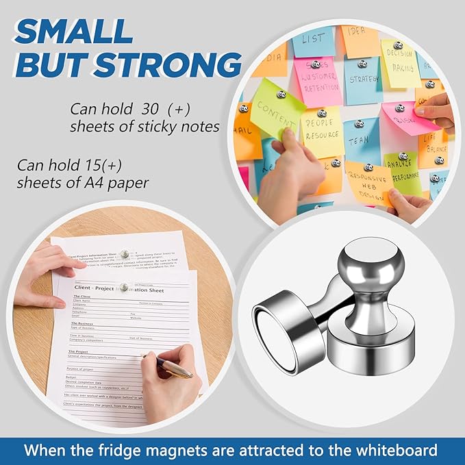 LOVIMAG Fridge Magnets 50 Pcs Refrigerator Whiteboard Small Strong Magnet - Image 3