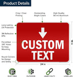 Custom Arrow, Custom Directional Sign, Down Arrow, 18x24 Inches, 3M EGP - Image 6