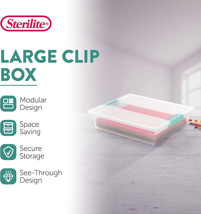Sterilite 18-Pack Clip Box, Supplies and Office Items - Image 2