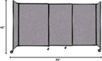 Versare Straightwall Sliding Portable Wall Partition | Freestanding Office - Image 7