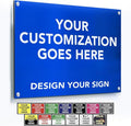 Custom Personalized Aluminum Metal Business Signs, Outdoor Waterproof by SpeedyOrders