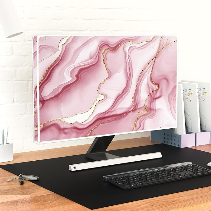 Baocicco Gold Pink Marble Waterproof TV Display Screen Cover 50, 52 Inch TV - Image 6