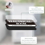 Electrical Room Door Sign for Business，Self-Adhesive Durable Modern Electrical - Image 3
