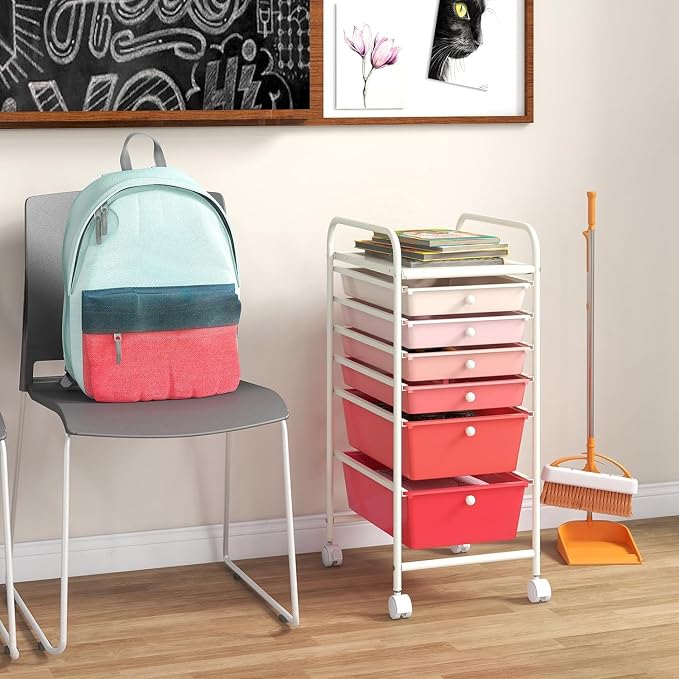 RELAX4LIFE 6-Drawer Rolling Storage Cart - Image 8
