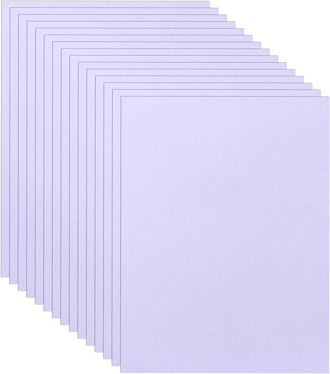 Guakicae 40 Sheets Light Purple Cardstock 8.5 x 11 Printer Paper, 75lb by Guakicae