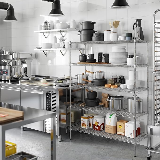 Regal Altair 18" Deep x 48" Wide x 64" Height Wire Shelving Kit | 5-Tier | NSF - Image 6