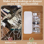 Cable Organizer Box with Lid, 7 Compartments Charger Organizer - Image 3