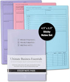 Meeting Notebook for Work & Project Planner Kit for Men and Women – 90 Large by AspiredChoice