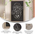 HBCY Creations 24" X 36" Weathered Lightwash Solid Wood Frame Wall Chalkboard - Image 2