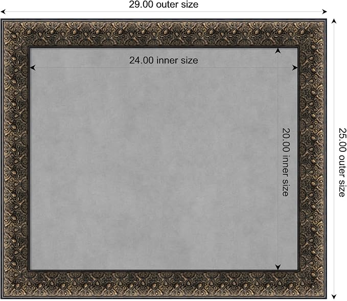 Amanti Art Black Framed Magnetic Board 25x29 Medium Vision Board - Image 3