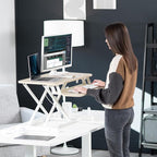 VIVO 32 inch Desk Converter, K Series, Height Adjustable Sit to Stand Riser - Image 9