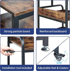 Fannova 23.6" Deep Extra Large Printer Stand, 3 Tier Printer Table - Image 8