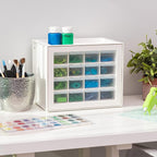 IRIS USA Small Drawer Organizer Storage, 16-Drawer Craft Cabinet - Image 9