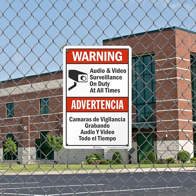 SmartSign 18 x 12 inch “Warning - Image 3