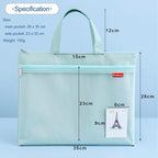 Pendancy Mesh Zipper Pouch 11x13.7 in, Large Double Pocket Waterproof File Bag - Image 3