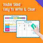 8 Packs Place Value Whiteboards, Double Sided Dry Erase Card Writable and - Image 4
