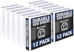 Samsill Durable 1.5 Inch Binder, Made in The USA, Round Ring Customizable Clear by Samsill