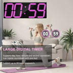 LED Large Digital Wall Clock, Oversize Wall Clock - Image 4