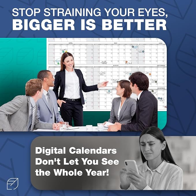 Large Dry Erase Calendar for Wall, Reusable - Image 7
