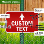 Custom Arrow, Custom Directional Sign, Up Arrow, 12x18 Inches, 3M EGP Reflective - Image 5