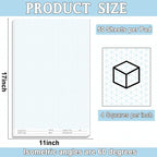 2 Pack 100 Sheets 11" x 17" Isometric Graph Paper Pad Landscape - Image 2