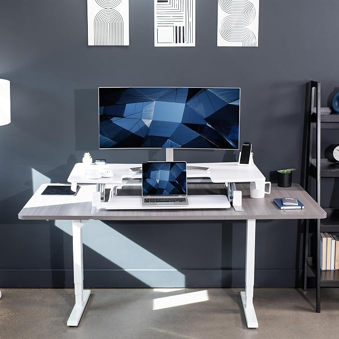 VIVO 48 inch Height Adjustable Large Stand Up Desk Converter, V Series - Image 7