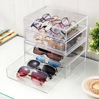 STORi Chloe Space-Saving Clear Drawer Organizer Sort Office, Beauty Supplies - Image 2