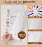 Graph Paper Notebook, Spiral Notebook Journal 8.5” x 11”, A4 Large Grid - Image 4