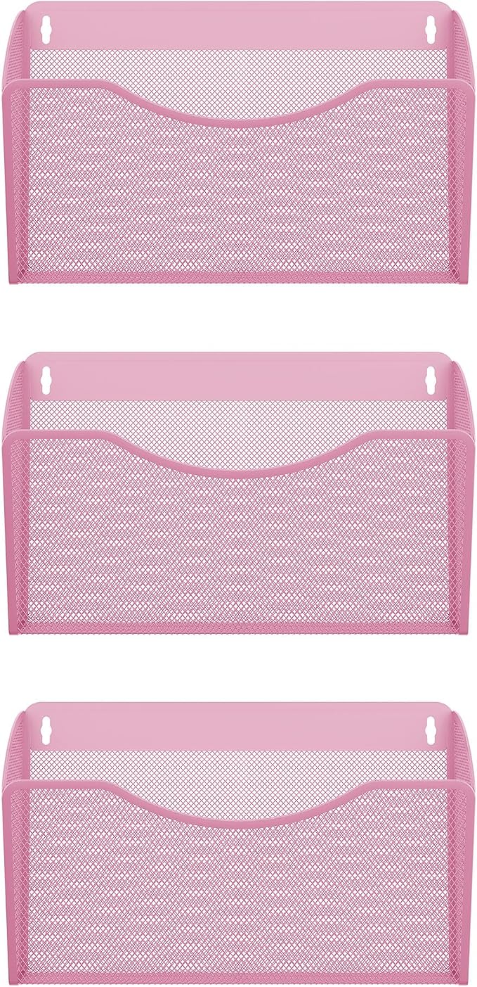 EasyPAG Single Pocket Wall File Organizer, Mesh Hanging File Folder Organizer - Image 2