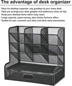 Marbrasse Mesh Pen Holder for Desk, Desk Organizers and Accessories for Office - Image 3