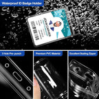 100 Pcs Clear Vertical Badge Id Card and 100 Pcs Lanyard, Reusable Lanyards - Image 6