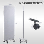 VIVO Freestanding 24 x 66 inch Privacy Panel, Mobile Cubicle Divider, Single 24 - Image 2
