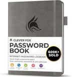 Clever Fox Password Book with alphabetical tabs. Internet Address Organizer by CleverFox