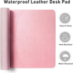 Aothia Faux Leather Desk Mat – Large Mouse Pad, Non-Slip PU Leather Blotter - Image 6