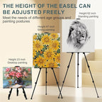 AROIC 17-66 Inch Art Easel Stand, Sturdy Aluminum Tripod - Image 5