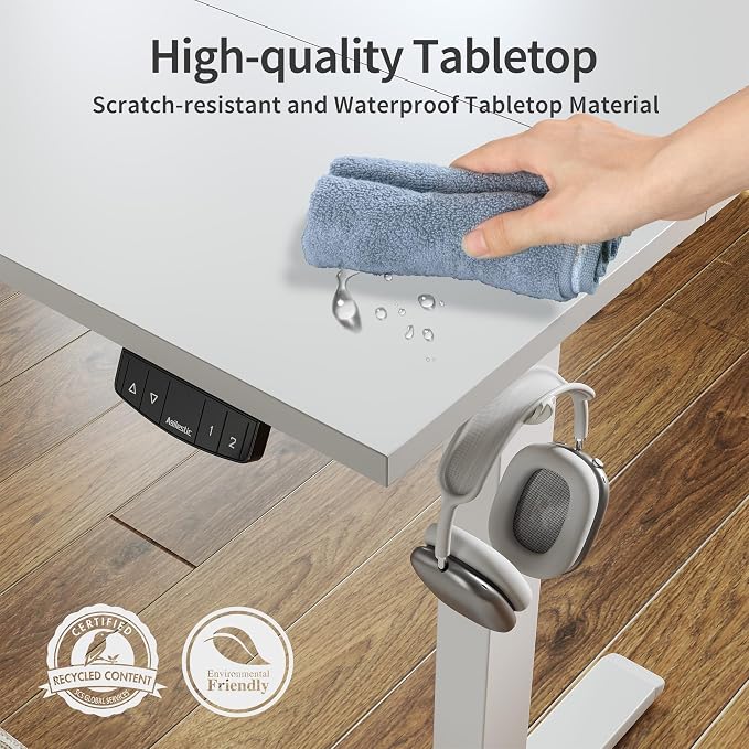 Agilestic Electric Standing Desk, Large 63 x 24 Inches Height Adjustable Desk - Image 5