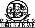 Personalized House Number Monogram Sign, Custom Address Sign by HYTSIGN