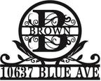 Personalized House Number Monogram Sign, Custom Address Sign by HYTSIGN