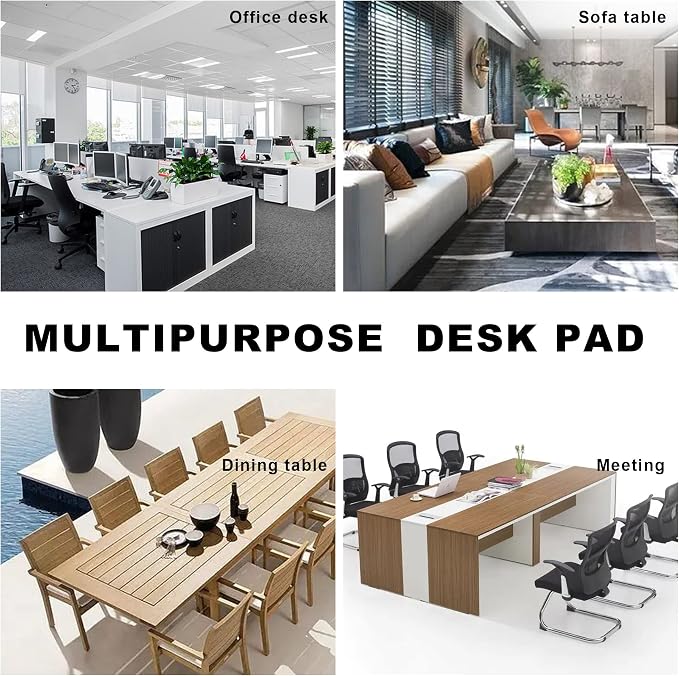CENNBIE Leather Desk Mat, Extended Non-Slip Table Pad, Waterproof PU Leather - Image 6