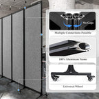 Upgrade Version Room Partition and Divider, Freestanding Rolling Dividers - Image 4