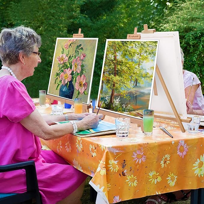 Miratuso Painting Easel, Folding Wooden Tabletop Easel Stand Holds Highest to - Image 7