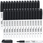 Shuttle Art Permanent Markers, 30 Pack Black Permanent Marker set, Fine Point by ShuttleArt