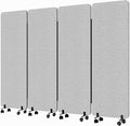 Soundproof Room Divider W/Wheels, 66in Office Dividers by YASRKML
